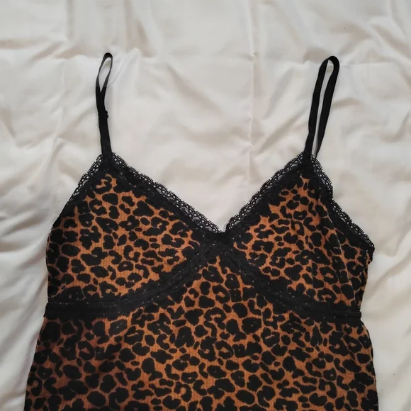 Wild Fable Leopard Lace Trim Chemise - Picture 2 of 10